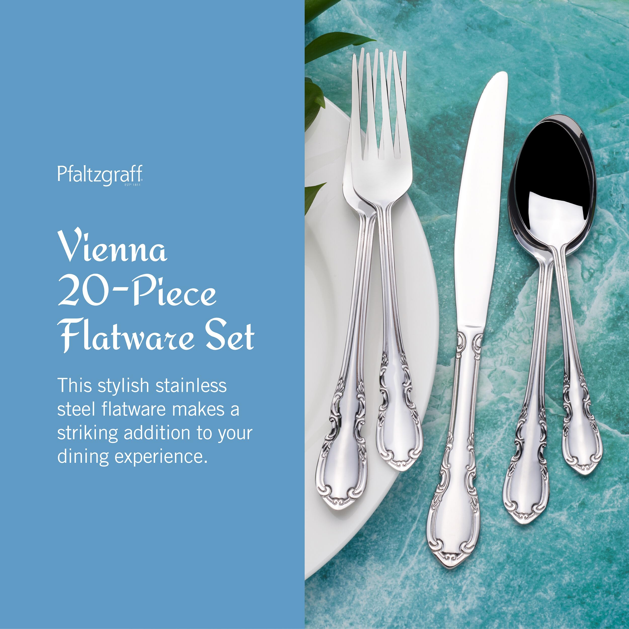 Amazon.com | Pfaltzgraff Vienna Everyday Flatware Service for 4